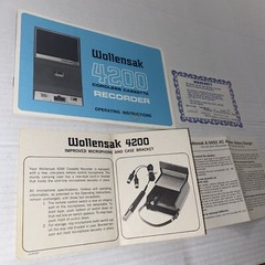 Vintage Wollensak 3M 4200 Instructions Papers ONLY For Cassette Recorder