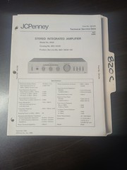 JC Penney 3830 Service Manual Original Repair Book Stereo Integrated Amplifier