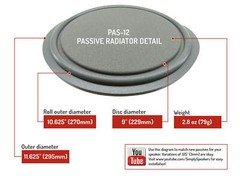 ESS Speakers AMT1 A,B,C,D 12″ Passive Radiator Replacement Repair Kit # PASK-12
