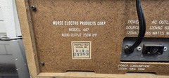Morse Electro Corp 8 Track 4D quadrophonic Receiver Stereo System 447 FOR PARTS