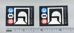 BIC Venturi Speaker Grille Badges Pair Custom Made Aluminum