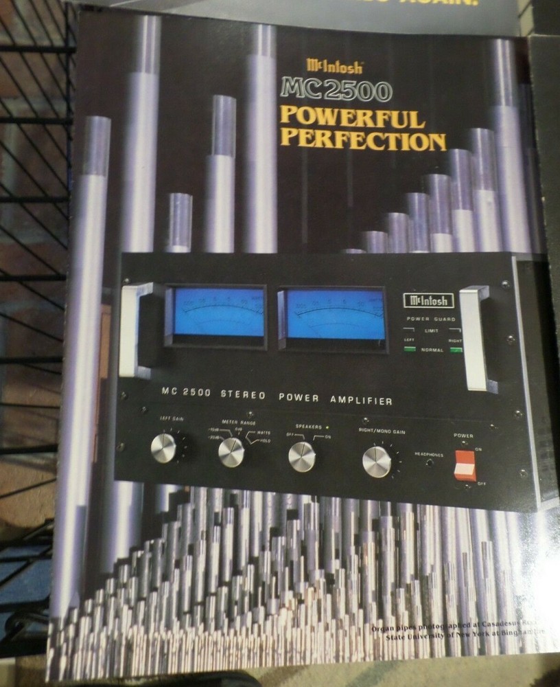 McIntosh MC 2500 Color Brochure Excellent Condition