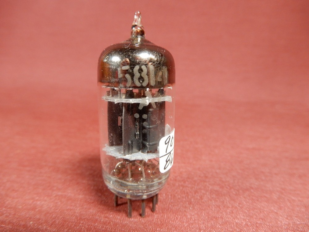 GE 5814A Black Plate Vacuum Tube Amplitrex Tested 90/86% Gm