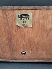 RARE Vintage Calrad Economical Compact Speaker 20-208 Deluxe Walnut Cabinet