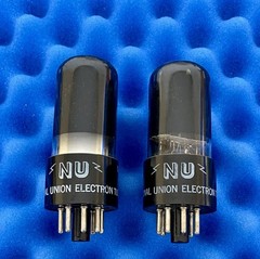 2 National Union 6V6GT Tubes / Amplitrex Tested Strong / Match Date Smoked Glass