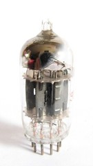 1950s Raytheon 5814A (ECC82 12AU7 6189) Tube – Black Plates, 3 Mica, Top [ ]