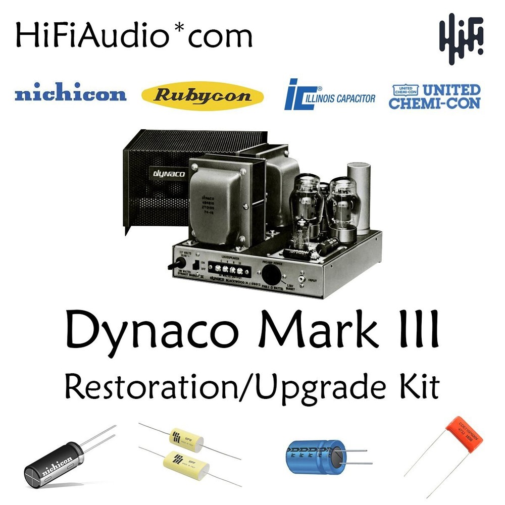 Dynaco Dynakit Mark III MKIII Tube Amp Restoration Kit repair filter capacitor