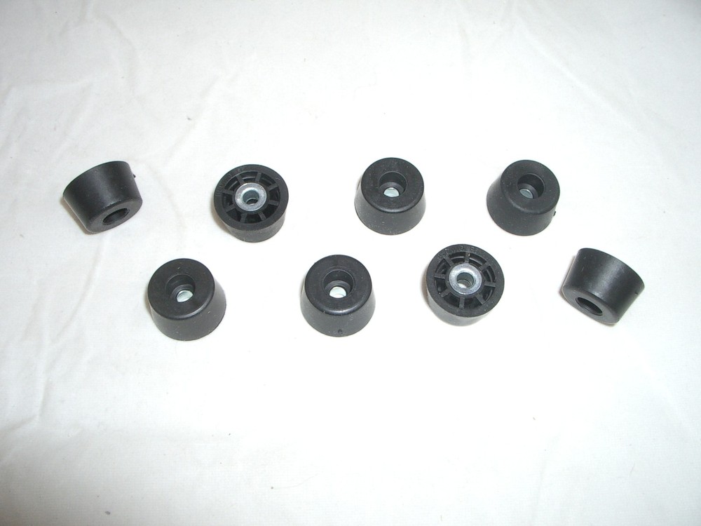 BUDWIG TF6T-T 8PC COLLINS KWM2 S-LINE RADIO BLACK RUBBER CABINET FEET BUMPERS