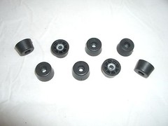 BUDWIG TF6T-T 8PC COLLINS KWM2 S-LINE RADIO BLACK RUBBER CABINET FEET BUMPERS