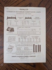 Vintage Ohmite Catalog Stock List & Red Devil Bulletin