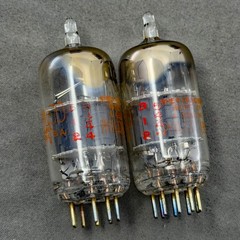 NOS Pair Philco 12AY7 Tubes Square Getters Matched Codes 1955 Test NOS Amplitrex
