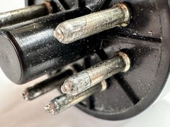 RCA 6SN7GTB Black Plate Side Getter Vacuum Tube Strong 3600/3500 Test