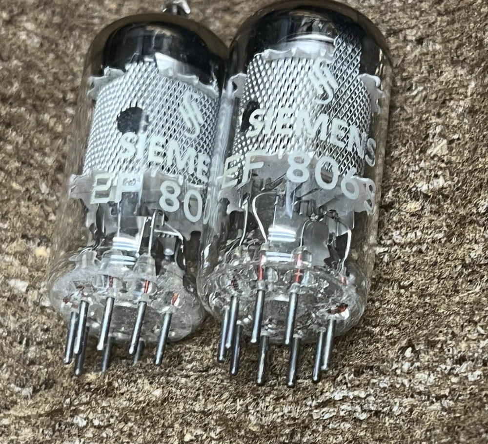 MEGA RARE SIEMENS NOS MATCH PAIR EF806S EF86 6267 Z729 1960S GERMANY TUBES VALVO