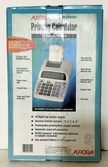 Aurora PR-100B 10-Digit Big Number LCD Screen AC/DC Portable Printing Calculator
