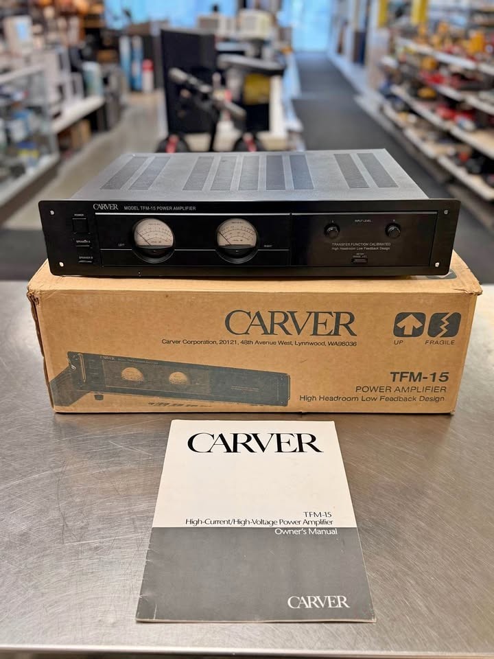 Carver Power Amplifier TFM-15 W/Box and manual
