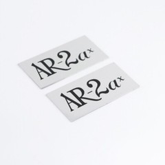 4pcs AR-2ax Speaker Grill Badges Aluminum 53.9mm(2.125″)X25.4mm(1″)