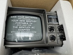 Bentley Deluxe Portable 5-Inch Black & White Television Model 100C New Open Box