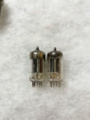 Brimar 12AU7 CV4003 CV491 ECC82 Long Black Plate NOS D Getter Matched Pair