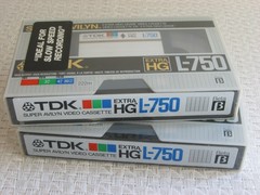 TDK BETA EXTRA-HG L-750 SUPER AVILYN VIDEO CASSETTE SEALED BLANK- LOT OF 2 TAPES