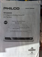 Philco TB100HH9 DTV Digital To Analog Converter 2008 Owners’ Manual