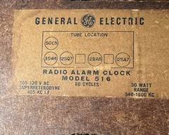 General Electric Tube Model 516 Radio Alarm Clock- Antenna Only