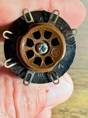 Vintage 7-Pin Miniature Tube Test Socket Adapter