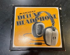 Vintage ARCHER Deluxe Headphones, Radio Shack, Tandy #279-200A, Soft Padding VGC