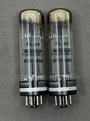 (2) Siemens Mesa Engineering STR 450 EL34 Duet Guitar Power Tubes NOS Amplitrex