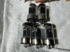 5 GE 6080 Vacuum Tubes 3 NOS Matching Codes Black Plate Power Amplifier Plus 2