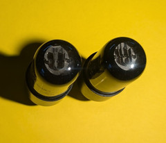 2 Mullard/Brimar? 6V6GT Tubes MADE IN BRITAIN WESTINGHOUSE UK **TEST STRONG**