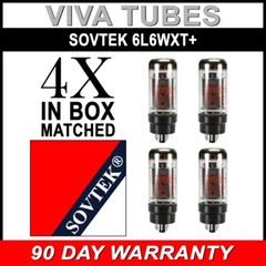 Brand New Current Matched Quad (4) Sovtek 6L6WXT+/ 6L6GC Vacuum Tubes