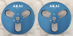 One Pair 7” Akai Tape Reel Black Aluminum Reel to Reel Empty Take up Reel