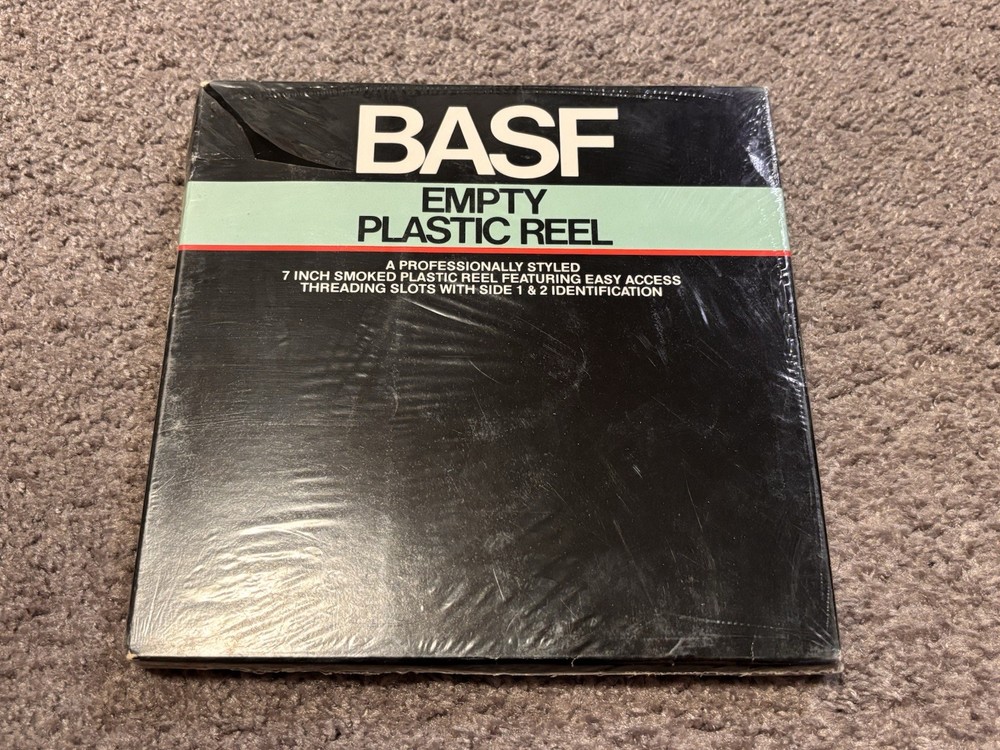 Vintage BASF Empty 7” Smoked Plastic Reel New Sealed