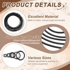 20Pcs Recorder Rubber Belts 70-100mm Mix Square Cassette Recorder(1mm Width)