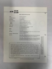 Original Vtg Altec 655AL 655AH Omnidirectional Microphone System Spec Sheet (A3)
