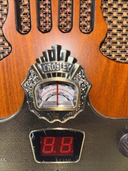 Crosley CR32CD Cathedral Tabletop AM/FM Radio CD Player Wood
