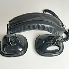 Vintage Black Stereo Head Phones