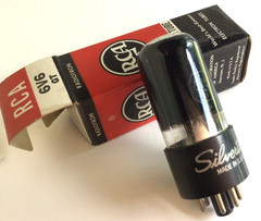 Silvertone 6V6GT Tube Smoked Glass USA Tested Good w/ Box Fender Princeton Amp