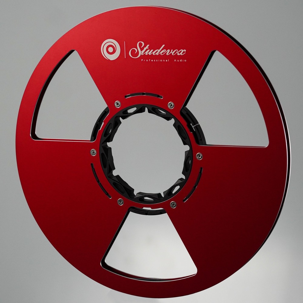 Studevox 10.5″ Edge Polished Red Aluminium Tape Reel For Reel Tape Recorders
