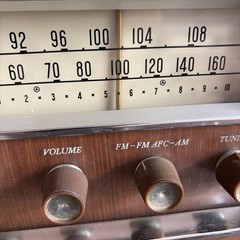 Mid Century Tube FM AM Radio Panasonic 782B Tweed 1963 Please Read