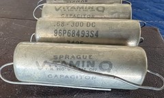 Vintage Sprague Vitamin Q .68uF 300V PIO Capacitors 96P68493S4 Lot of 4