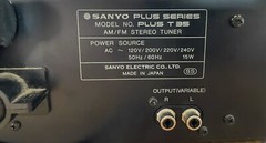 Vintage Sanyo T35 Plus Series Quartz Locked Stereo Tuner