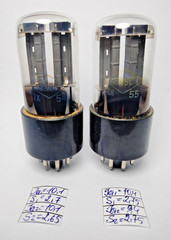 2 pcs NEW 6N8S /6SN7GT /6SN7/ Ribbed Anodes MATCHED PAIR FOTON Tubes