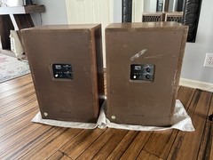 Pair Vintage 1970’s Pioneer CS-99A 5 -Way Wood Floor Lattice Speakers