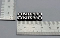 Onkyo Badge Logo Emblem Nameplate Premium Silver Pair With Self Stick Adhesive