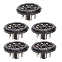 USA 5Pcs 8Pin Octal Bakelite Tube Base Socket Saver Adapter for EL34 EL34 6N8P