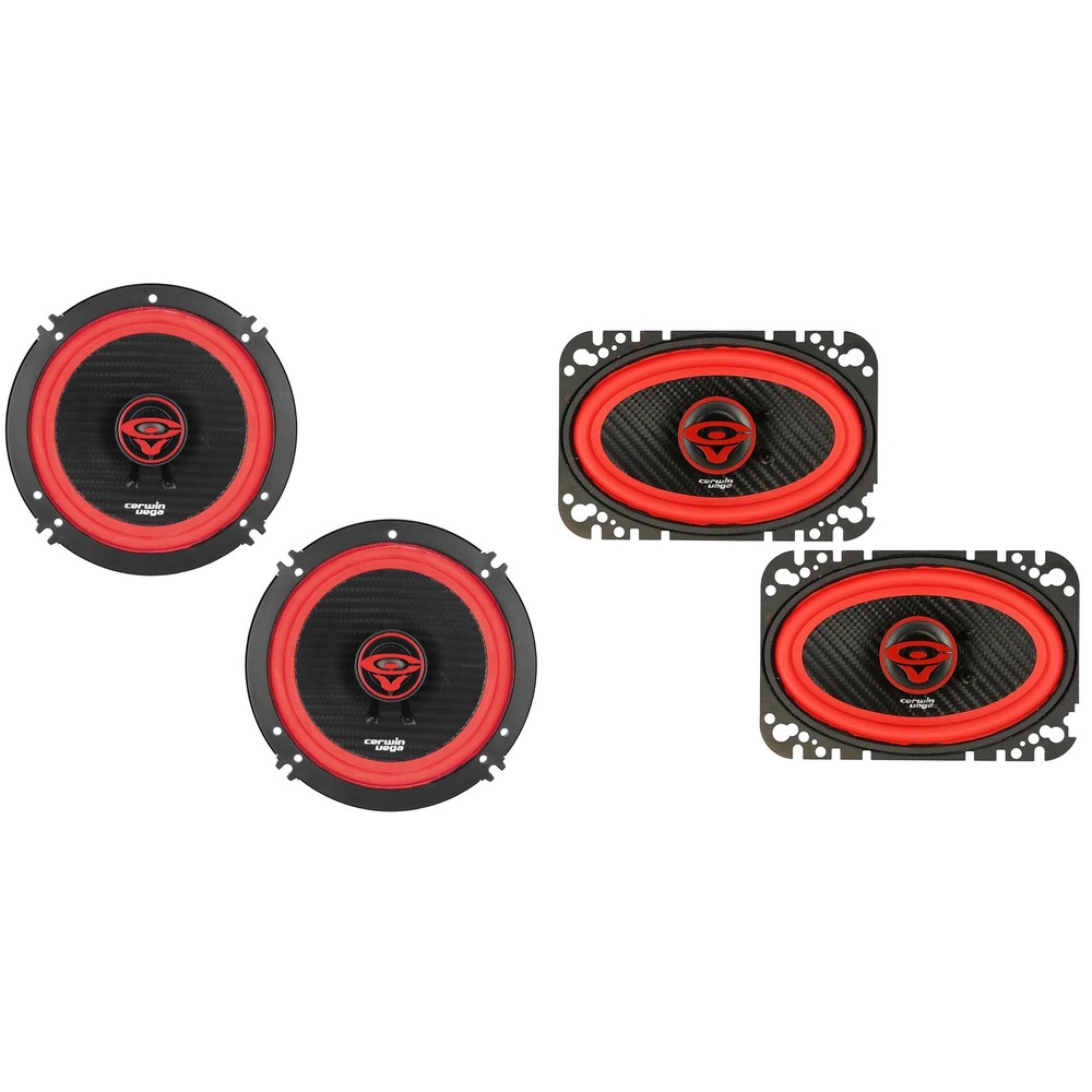 Cerwin Vega Speaker Bundle V65 & V46 6.5″ Coaxial Speaker Set & 4X6″ Coaxial …
