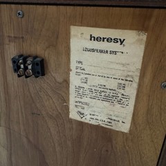 Vintage Pair of Rare Klipsch Heresy Loud Speaker System + Video