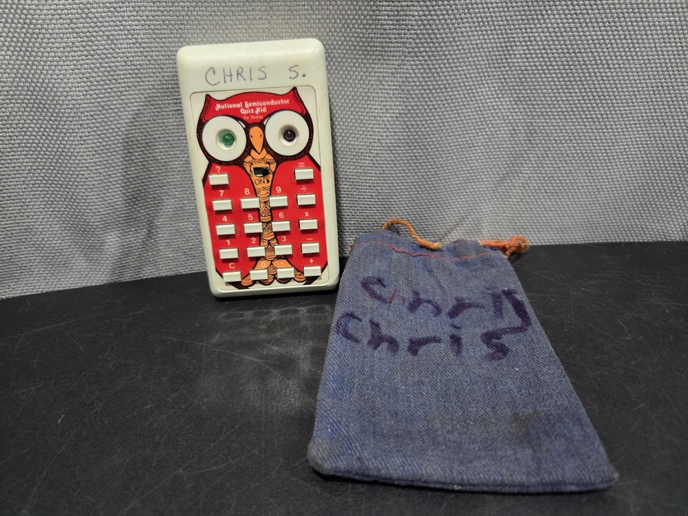Vintage, 1970s, National Semiconductor Quiz Kid Teaching Calculator With Bag