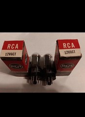 RCA Pair 12V6GT AUDIO Vacuum Tubes Vintage NOS